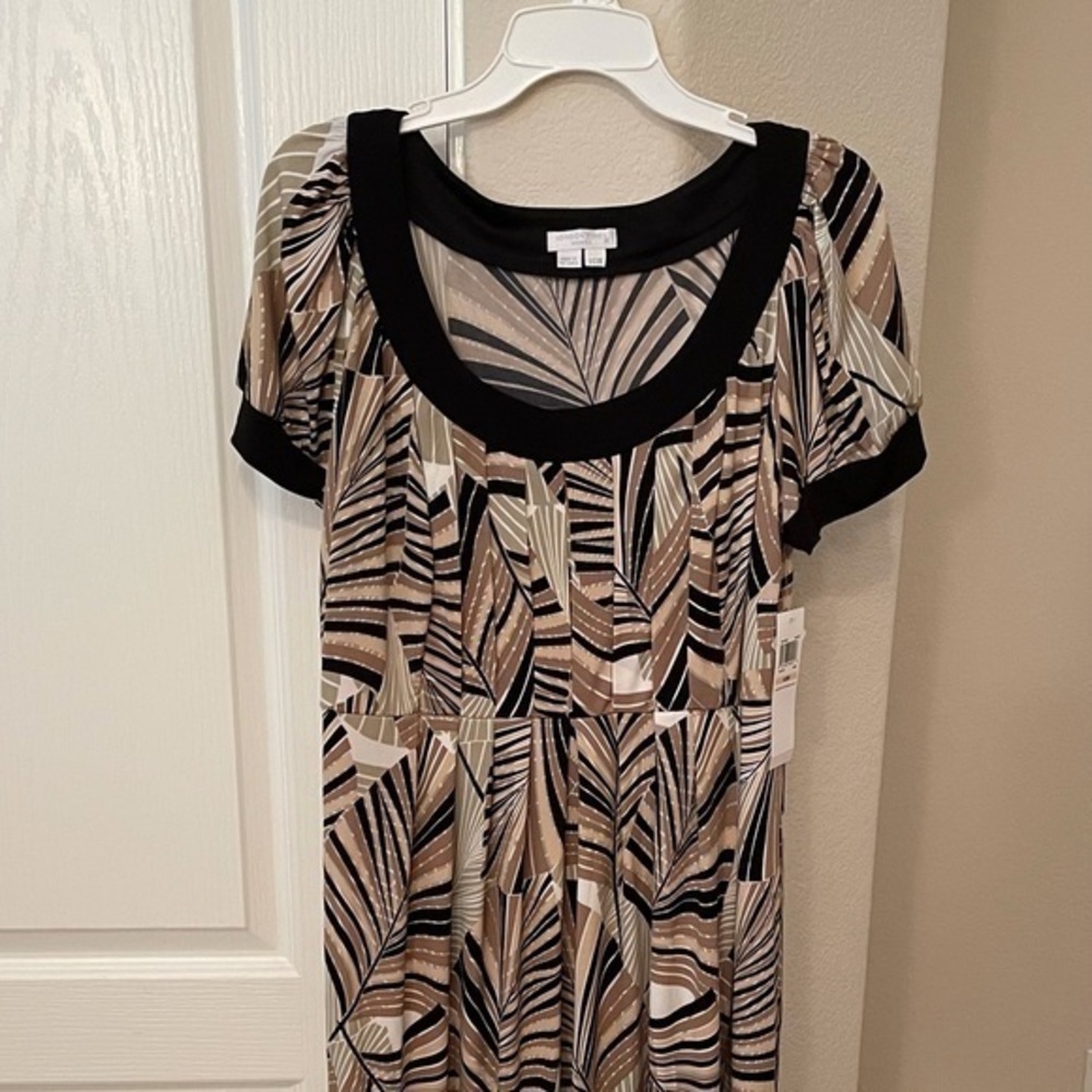 London Times abstract print dress, 14W